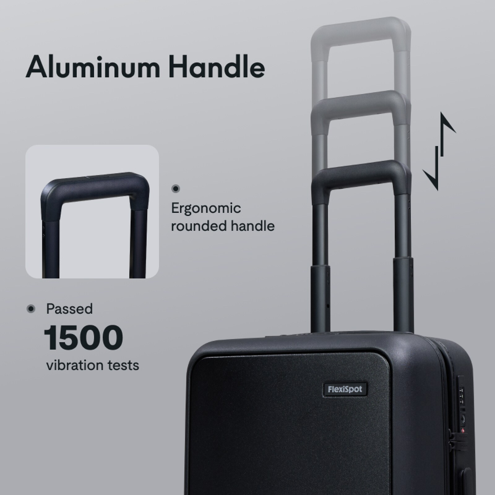 FlexiSpot PC Hardside Expandable Luggage With Spinner Wheels, Black, 24-Inch_voghion.com